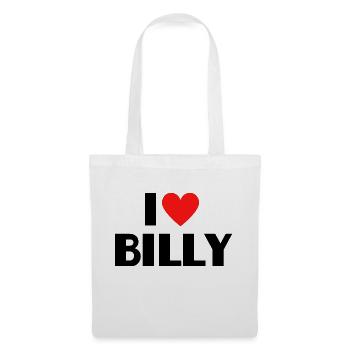 J’aime Billy Red Heart Love Fan Gift - Sac en tissu - blanc - Devant