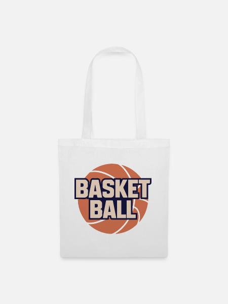 Dynamisches Basketball-Design - Stoffbeutel - Weiß