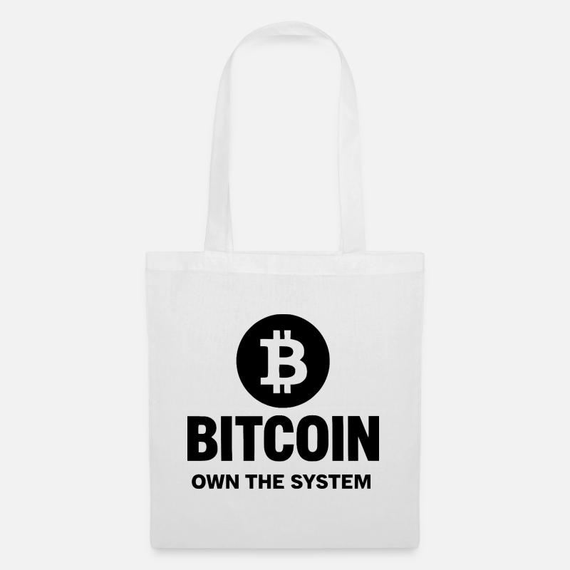 Bitcoin - Own the System - Stoffbeutel - Weiß