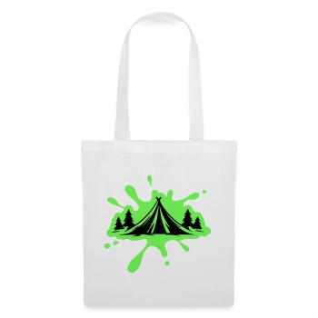 Masses de nature de tente de camping - Sac en tissu - blanc - Devant