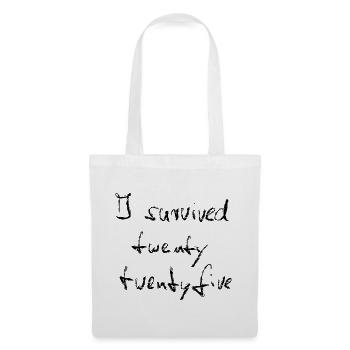 I survived 2025 - Chalk black - Tote Bag - white - Front