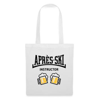 Après-Ski Instructor (Bier Apres Ski Konkav POS3C) - Stoffbeutel - Weiß - Vorne