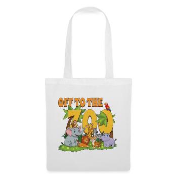 Off to The Zoo Animals Zoo Party Jungle Zoo - Tote Bag - white - Front