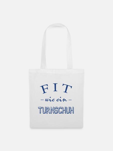 FIT wie ein Turnschuh - Stoffbeutel - Weiß