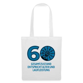 HU Juli 2026 - 60 Jahre - Geburtstag Geschenk - Stoffbeutel - Weiß - Vorne