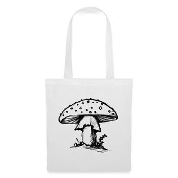 Pilz - Illustration - Stoffbeutel - Weiß - Vorne