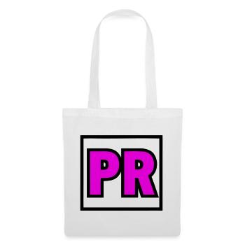 PR Initialen Rahmen Logo - Stoffbeutel - Weiß - Vorne