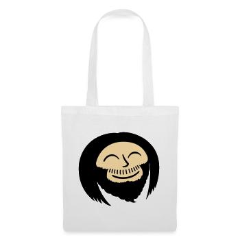 Happy Jesus Icon (Farben änderbar) - Stoffbeutel - Weiß - Vorne