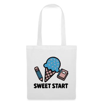 Sweet Start Einschulung Logo - Stoffbeutel - Weiß - Vorne