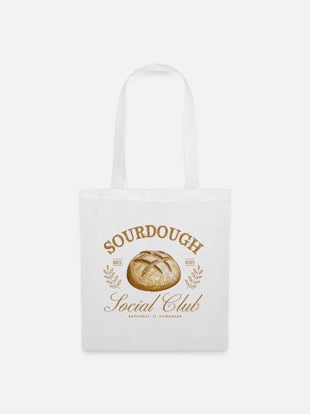 Sourdough Social Club – Sauerteig Design - Stoffbeutel - Weiß