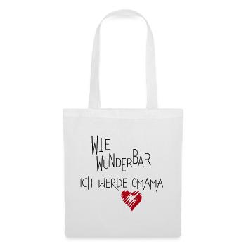 ich werde Oma - Stoffbeutel - Weiß - Vorne