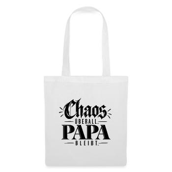 PAPA – Ruhe im Chaos Geschenk Geburtstag Vatertag - Stoffbeutel - Weiß - Vorne