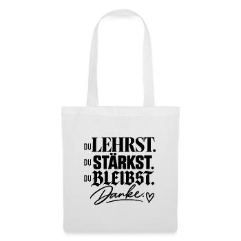 Lehrer Du machst den Unterschied Geschenk Lehrer - Stoffbeutel - Weiß - Vorne