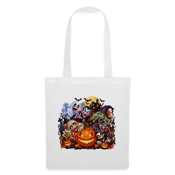 Gruselige Halloween-Gesellen - Stoffbeutel - Weiß - Vorne