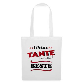 Meine Tante ist die beste Baby Sprüche Body Lustig - Stoffbeutel - Weiß - Vorne