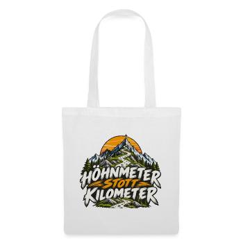 Höhnmeter stott Kilometer - Stoffbeutel - Weiß - Vorne