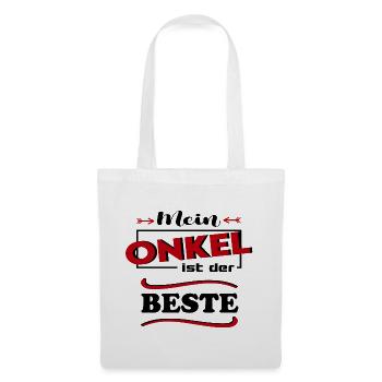 Mein Onkel ist der beste Baby Sprüche Familie Kind - Stoffbeutel - Weiß - Vorne