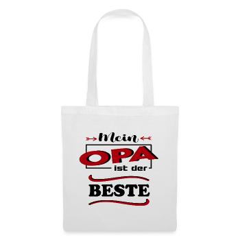 Mein Opa ist der beste Baby Sprüche Familie Kind - Stoffbeutel - Weiß - Vorne