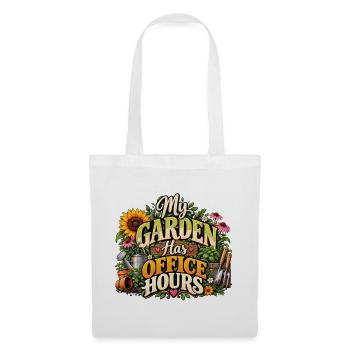 My Garden Has Office Hours - Stoffbeutel - Weiß - Vorne