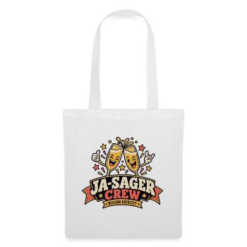 JA-SAGER Crew – Mission Hochzeit - Stoffbeutel - Weiß - Vorne