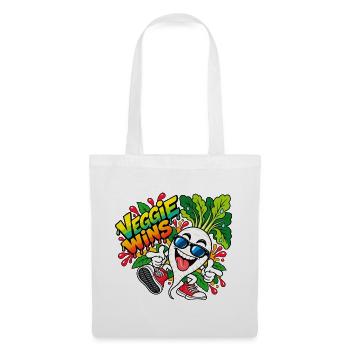 Veggie Wins Rettich - Stoffbeutel - Weiß - Vorne