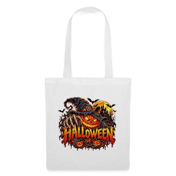 Halloween Kürbis mit Krallen - Stoffbeutel - Weiß - Vorne
