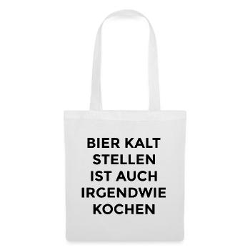Bier Shirt - Stoffbeutel - Weiß - Vorne