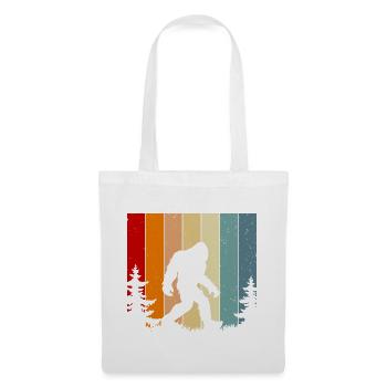 Retro Sunset Bigfoot Vintage Yeti Forest Trees - Stoffbeutel - Weiß - Vorne