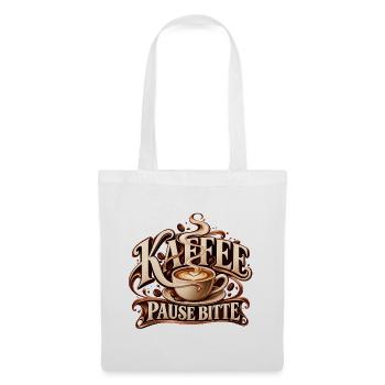 Kaffeeliebe mit Ruhe Geschenk für Kaffeeliebhaber - Stoffbeutel - Weiß - Vorne