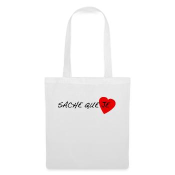 sache_que_je - Sac en tissu - blanc - Devant