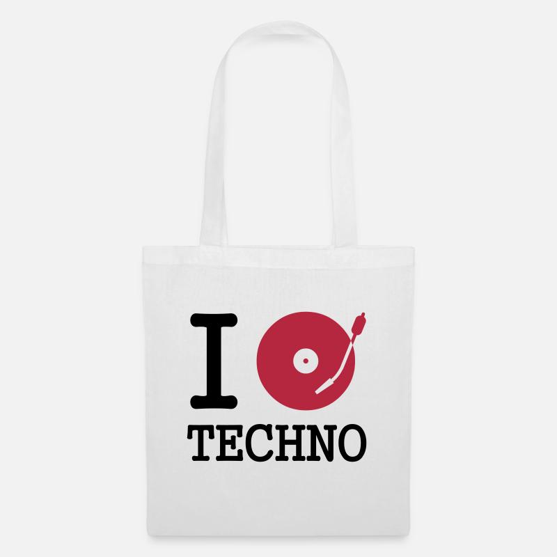 I dj / play / listen to techno - Stoffbeutel - Weiß