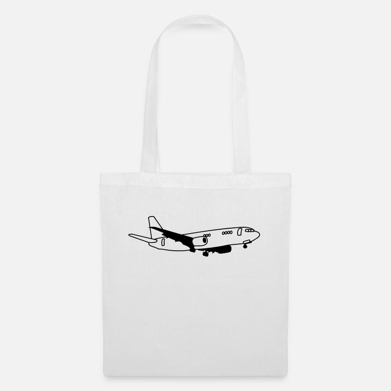 Flugzeug - Stoffbeutel - Weiß