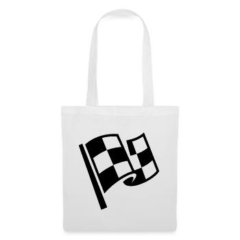 Flag Race Car Destination Motorcycle - Tote Bag - white - Front