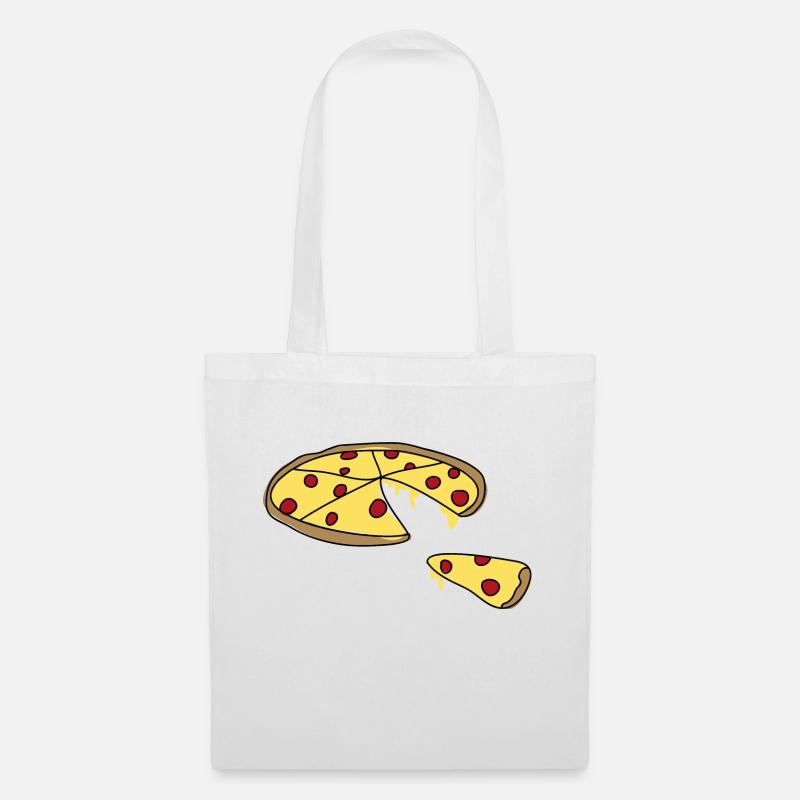 Pizza - Stoffbeutel - Weiß