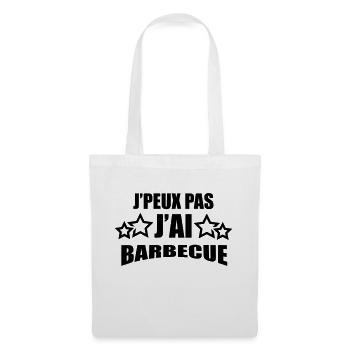 j'peux pas j'ai barbecue - Sac en tissu - blanc - Devant