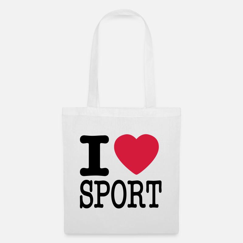 Ich liebe Sport - Stoffbeutel - Weiß