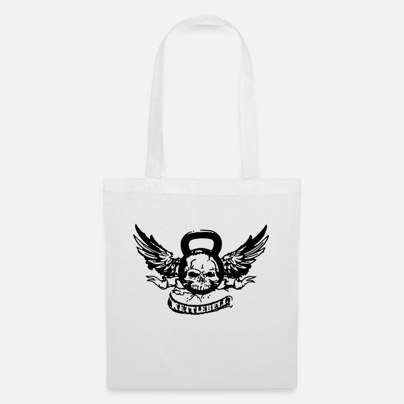 kettlebellskull - Stoffbeutel - Weiß