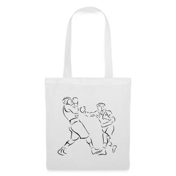 Boxen Boxer Geschenk Sport klassisch - Stoffbeutel - Weiß - Vorne