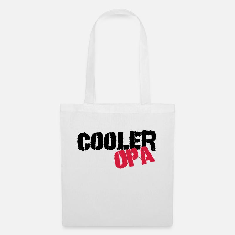 Cooler Opa - Stoffbeutel - Weiß