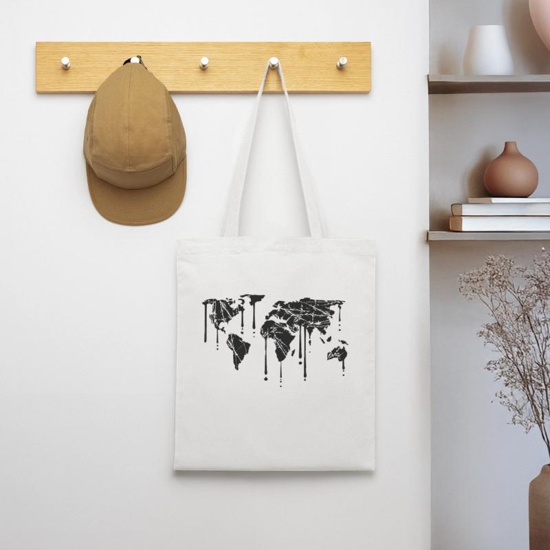 graffiti drops scratch earth globe map cracks p Tote Bag