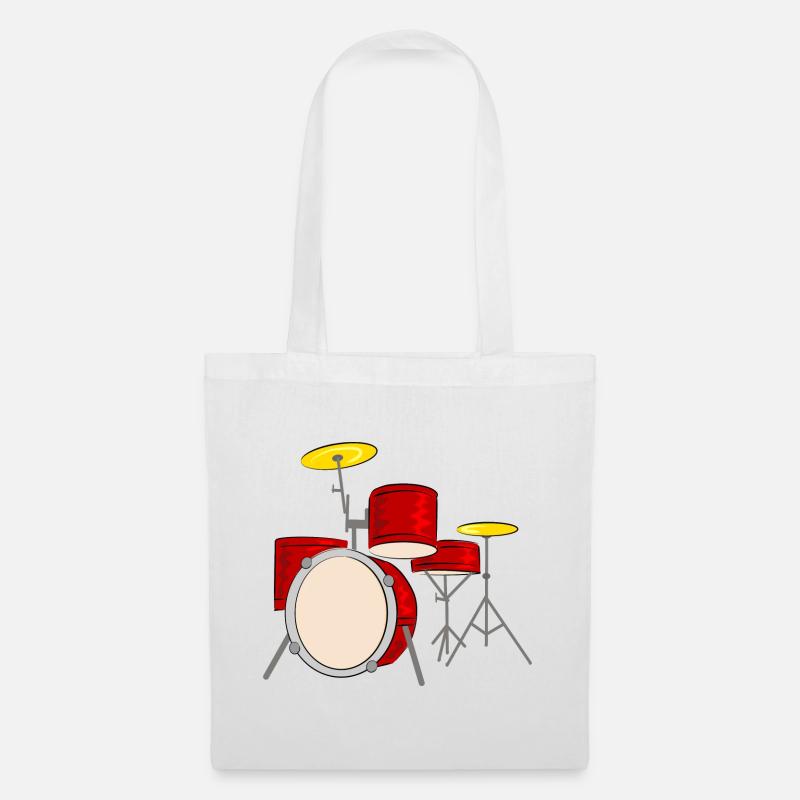schlagzeug drummer musiker - Stoffbeutel - Weiß