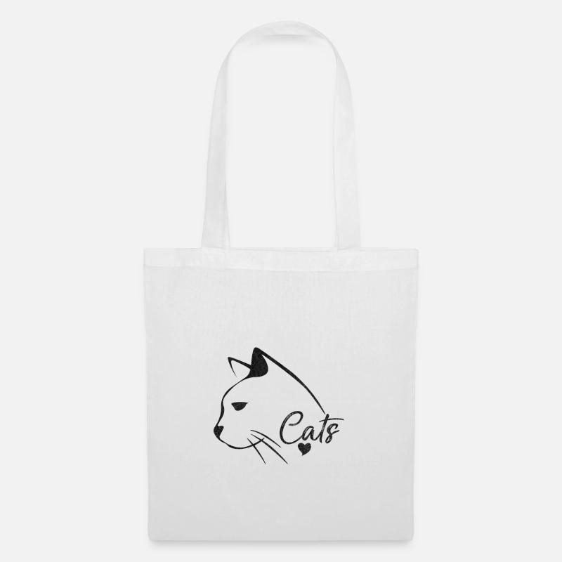 Gatti - Borsa di stoffa - bianco