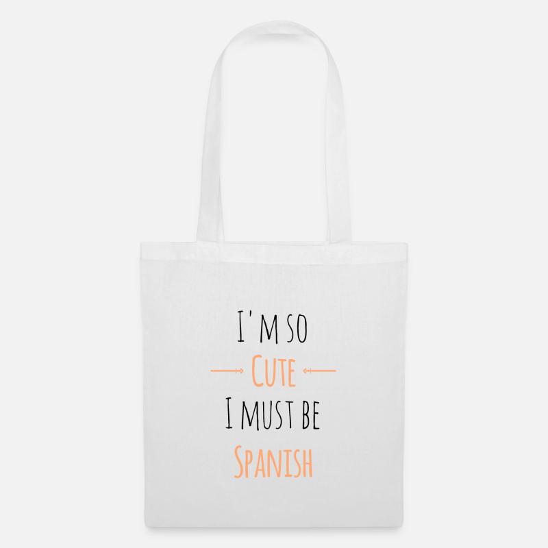 Spanisch Spanien Spanier Land Baby Spruch Geschenk - Stoffbeutel - Weiß