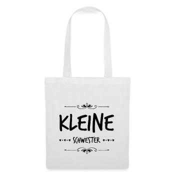 Kleine Schwester Schwestern Geschwister Geschenk - Stoffbeutel - Weiß - Vorne
