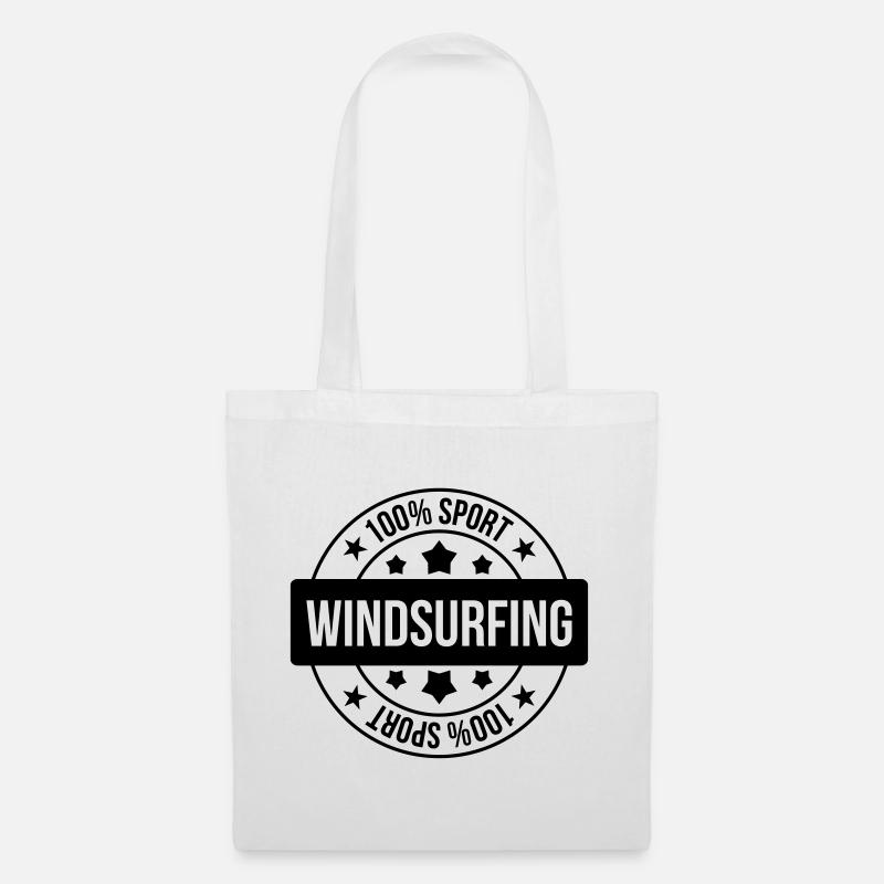 Windsurfen / Windsurfer / Windsurf / Windsurfing - Stoffbeutel - Weiß