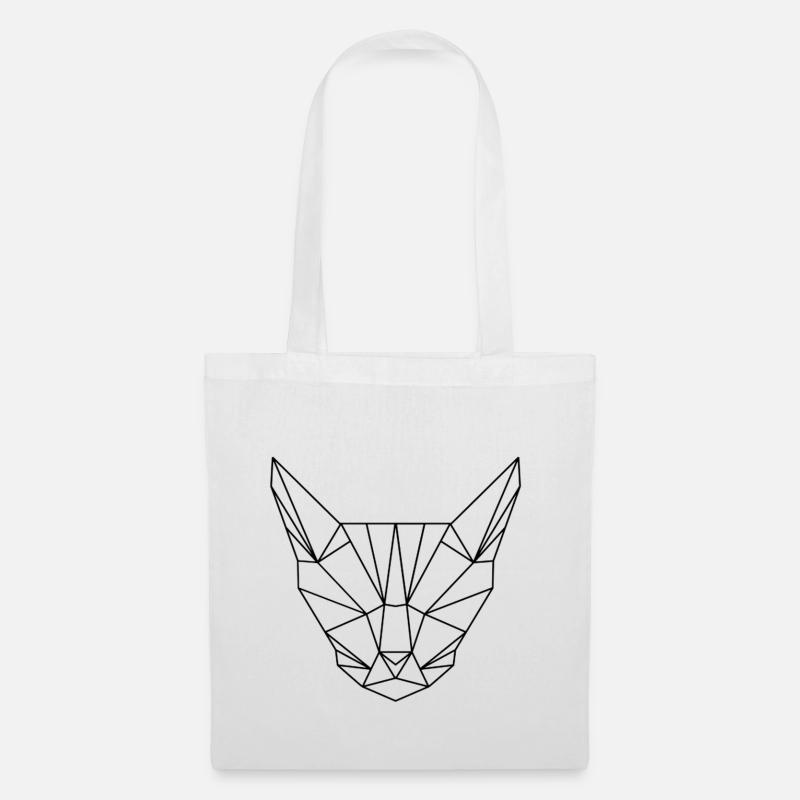 Tier Lux Katze Polyart black - Stoffbeutel - Weiß