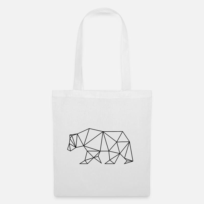 Eisbaer Bear black polyart - Tote Bag - white