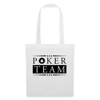 poker team - Stoffbeutel - Weiß - Vorne