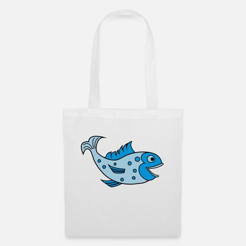 fisch - Stoffbeutel - Weiß