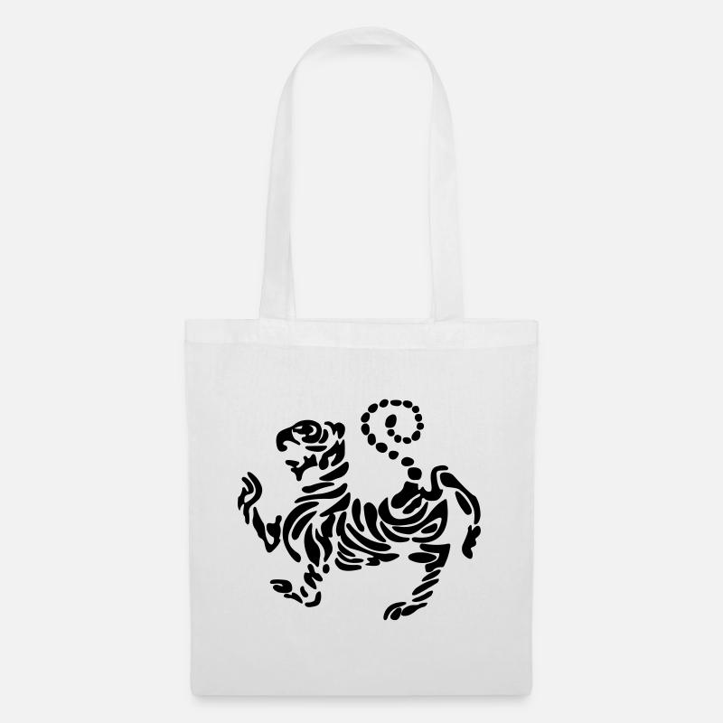 Shotokan Tiger Karate Logo Emblem freistehend - Stoffbeutel - Weiß
